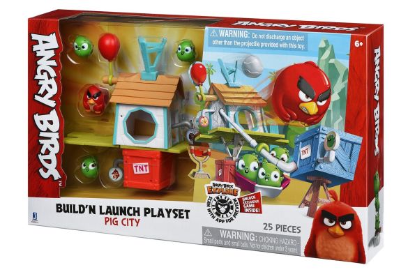 Набір колекційних фігурок Jazwares Angry Birds Medium Playset Pig City Build 'n Launch Playset ANB0015