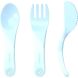 Набір приладдя Twistshake Learn Cutlery ложка, виделка та ніж блакитний 78200, Блакитний