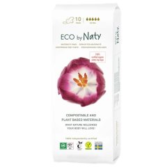 Одноразовые послепологовые женские прокладки "Eco By Naty" Extra, 10 шт в упаковке 177047