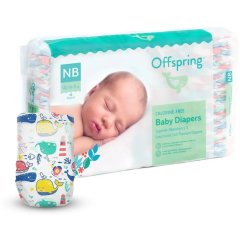 Подгузники Offspring Willy the Whale, размер NB, до 4 кг, 56 шт DP-OI-FAT-NB56P-WTW, NB-S