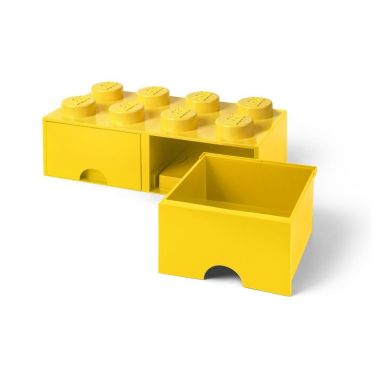 Бокс для хранения LEGO Storage Brick Drawer 8, с ящиками, желтый 40061732