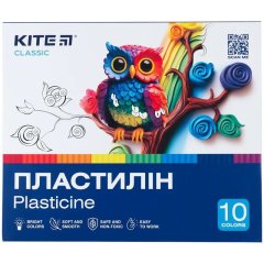 Пластилін, 10 кольорів, 200 г. Kite K-084