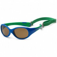 Дитячі сонцезахисні окуляри синьо-зелені серії Flex (Розмір: 3+) Koolsun KS-FLRS003, Синій