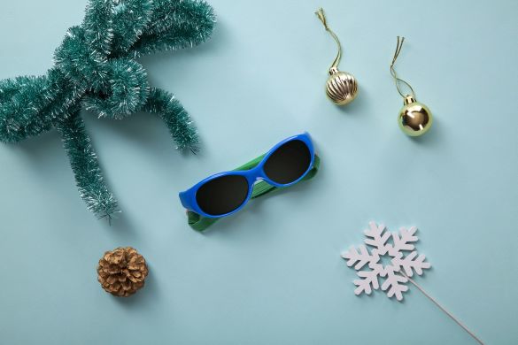 Дитячі сонцезахисні окуляри синьо-зелені серії Flex (Розмір: 3+) Koolsun KS-FLRS003
