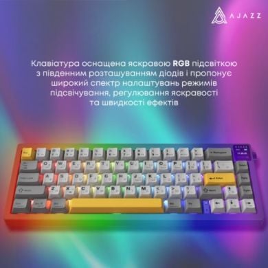 Беспроводная механическая клавиатура Ajazz AK650 Flying Fish Switch - черный (AK650-FF-BGY)