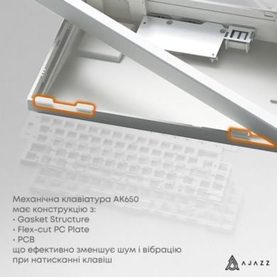 Беспроводная механическая клавиатура Ajazz AK650 Flying Fish Switch - черный (AK650-FF-BGY)