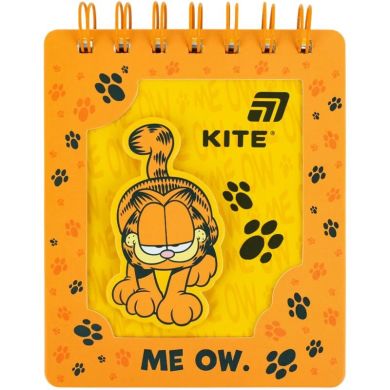Блокнот вырубка, спираль., 80 л, Garfield Kite GF26-276