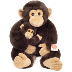 Іграшка м'яка Шимпанзе з малюком 40 см Teddy Hermann 4004510929475