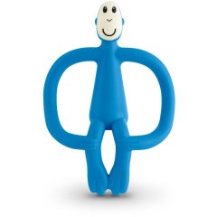 Іграшка-прорізувач Matchstick Monkey силіконова мавпочка синій 10.5 см MM-T-002, Синій
