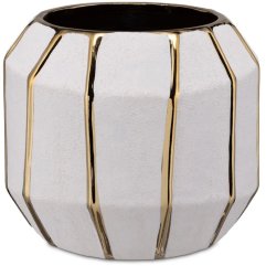 Кашпо Kintsugi маленькое (S) белое золото 15x15x13 Rituali Domestici U31263042A83