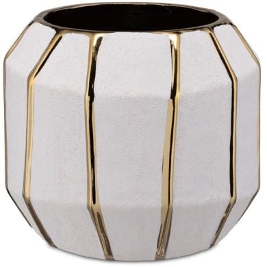Кашпо Kintsugi маленьке (S) біле золото 15x15x13 Rituali Domestici U31263042A83