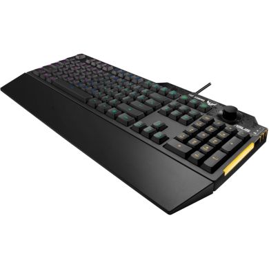 Клавиатура Asus TUF Gaming K1, black (USB, RGB, ENG/RU) 90MP01X0-BKRA00