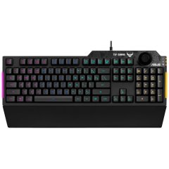 Клавiатура Asus TUF Gaming K1, black (USB, RGB, ENG/RU) 90MP01X0-BKRA00