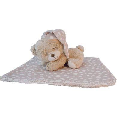 Набір для новонародженого Bieco ковдрочка і м'яка іграшка Ведмедик Петті 38-002075, Бежевий