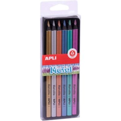 Набор карандашей Металлик, 6 цветов APLI Kids 18061