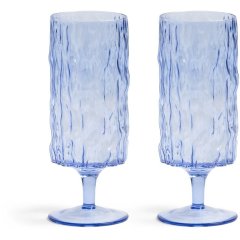Набор стаканов для напитков Trunk голубые на ножке, 2 шт Ø 6 см, 250 мл & Klevering 341-03