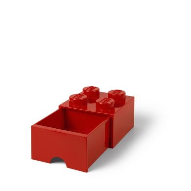 Четырехточечный ярко-красный контейнер для хранения Х4 Lego 40051730