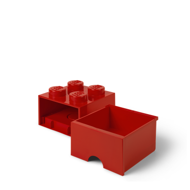 Чотирьохточковий яскраво-червоний контейнер для зберігання Х4 Lego 40051730