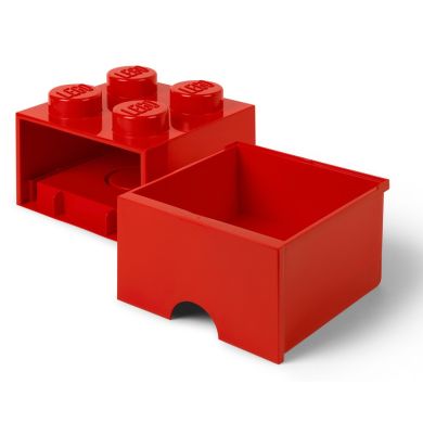 Четырехточечный ярко-красный контейнер для хранения Х4 Lego 40051730