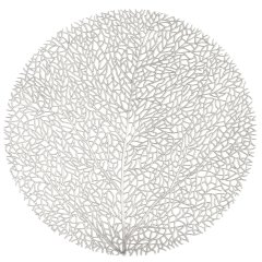 Плейсмат для сервировки CAPELINNI круг, 38 см, серебро ZICZAC ZZ0539SILVER