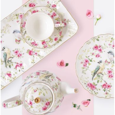 Прямокутний піднос 36x16 см з порцеляни SPRING TIME POZZI MILANO M006R1289SPRI