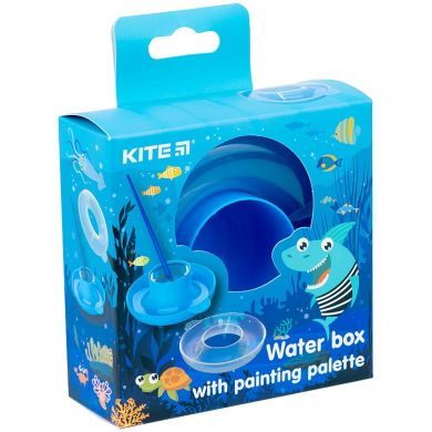 Стакан для рисования с палитрой, синий Kite K21-359