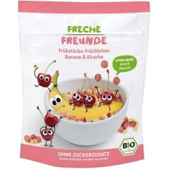 Сухий органічний сніданок Freche Freunde без цукру Фруктові кульки Банан-Вишня 125 г 0222 4260618520222