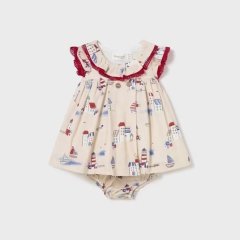 Платье-боди с добавкой льна 2P, р.56 Mayoral Бежевый 1830