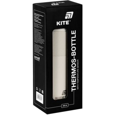 Термос з термодатчиком 450 мл, бежевий Kite K25-1227-1