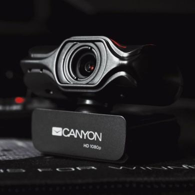 Веб-камера Canyon 2k Ultra Full HD, black (3.2МП з USB 2.0, мікрофон, кут огляду 80°, кабель 2,0м) CNS-CWC6N
