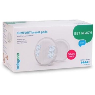 Вкладки лактационные COMFORT (70шт. уп.) Babyono 296