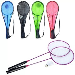 Бадминтон железный ракетки 2 шт., волан, 5 цветов, чехол, 67 21 2,5 см. MS 0755-1