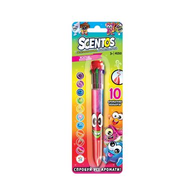 Многоцветная ароматная шариковая ручка Scentos Волшебное настроение 10 цветов 41250