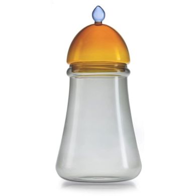 GLI SCACCHI JAR Банка сіро-янтарна, h 38 см(скло) IVV 9226.1