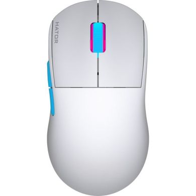 Игровая мышь HATOR Quasar 2 PRO wireless HTM561WC white/cyan