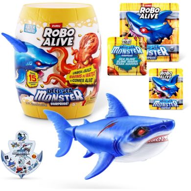 Интерактивный игровой набор ROBO ALIVE S1 Глубоководный сюрприз. БОЛЬШАЯ БЕЛАЯ АКУЛА 71155A