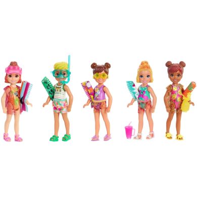 Лялька Челсі та друзі Кольорове перевтілення Barbie, серія Літні та сонячні в асортименті Barbie Hot Toys GTT25