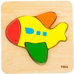 Деревянный мини-пазл Viga Toys Самолетик 50173