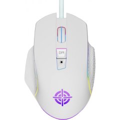 Миша GamePro GM370 White, підсвітка RGB, дротова, USB, оптична, білий GM370