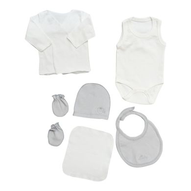 Набор для новорожденного Bebetto 0-3м/62см серый 10 предметов Z 632