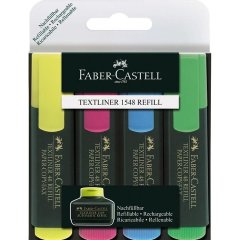 Набір маркерів Faber-Castell Textliner REFILL 1 548 (4 кольори), 154804 12951
