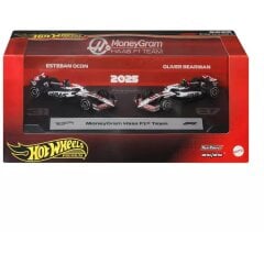 Набор из 2-х коллекционных болидов Haas Esteban Ocon и Oliver Bearman Formula 1 Hot Wheels JMM97