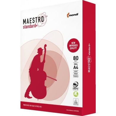 Бумага офисная Maestro Standard+ A4 80 г/м2 B класс 500 листов Белая MS.A4.80.ST