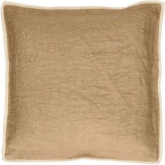 Подушка лен/бархат, 45&times;45 см, охра ALPHA OPPOSITES POMAX 40545-OCH-10