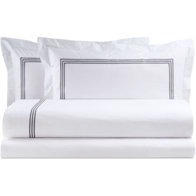 Постель цв. GRIGIO (простыня 280*260, пододеяльник 220*240, 2 наволочка 50*80) Biancoperla