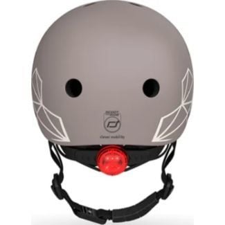 Шолом захисний дитячий Scoot and Ride, коричневий, з ліхтариком, 45-51см SR-181206-BROWNLINES