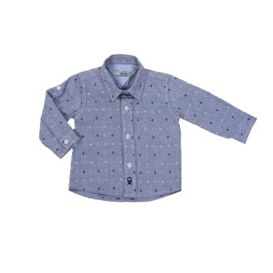 Рубашка детская Dr. Kid 18м голубая DK524/PV20
