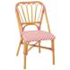 Стілець для обіднього столу RATTAN рожевий/білий (47x56x85 см) J-LINE 51117