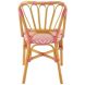 Стілець для обіднього столу RATTAN рожевий/білий (47x56x85 см) J-LINE 51117