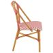Стілець для обіднього столу RATTAN рожевий/білий (47x56x85 см) J-LINE 51117